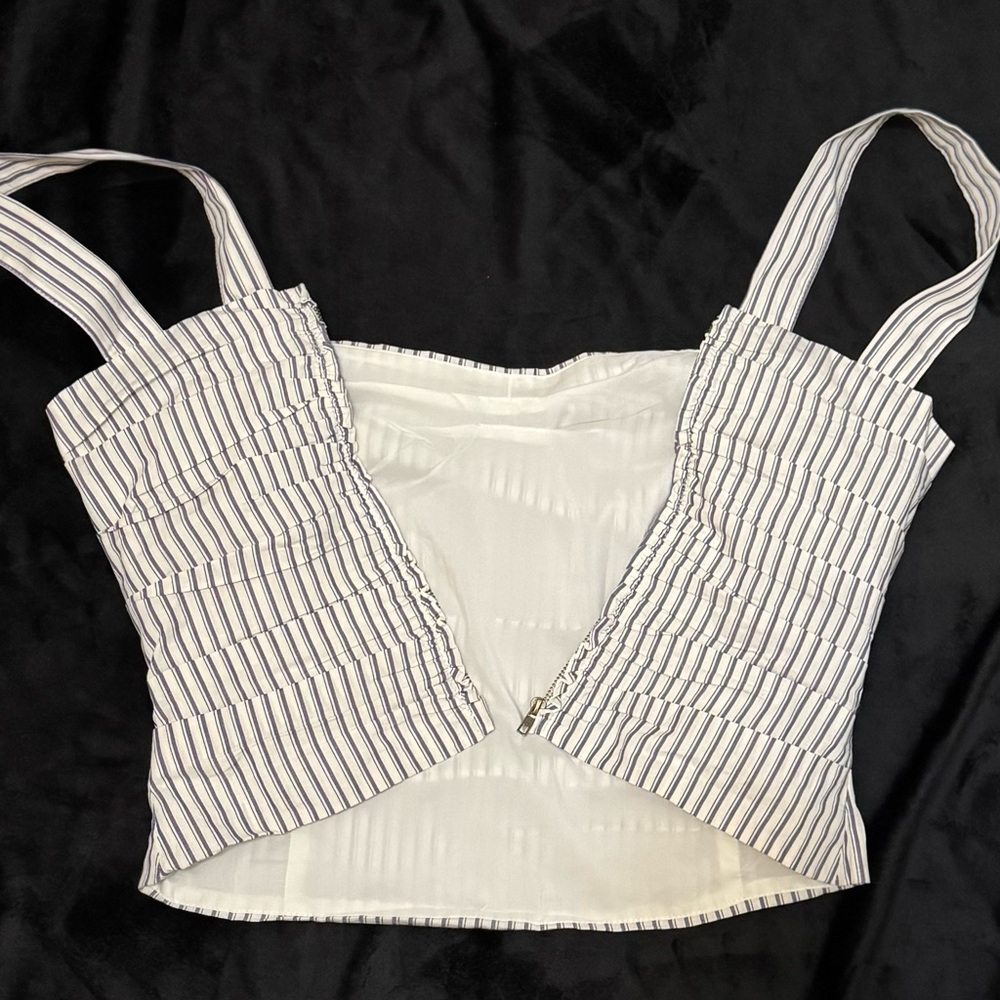 LIONESS Cobain Corset in Ivory Multi Stripe Size Medium - Picture 7 of 13